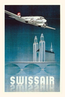Vintage Journal Airline Flying Over a Bridge Travel Poster book