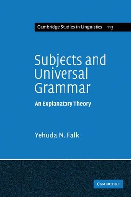Subjects and Universal Grammar by Yehuda N. Falk