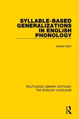 Syllable-Based Generalizations in English Phonology book