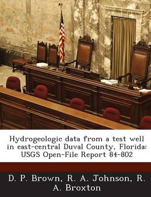 Hydrogeologic Data from a Test Well in East-Central Duval County, Florida: Usgs Open-File Report 84-802 book