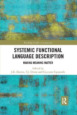 Systemic Functional Language Description: Making Meaning Matter by J.R. Martin