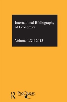 IBSS: Economics by Compiled by the British Library of Political and Economic Science