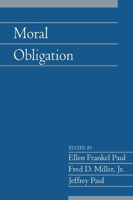 Moral Obligation: Volume 27, Part 2 book