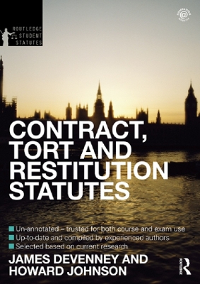 Contract, Tort and Restitution Statutes 2012-2013 book