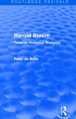 Harold Bloom by Peter De Bolla