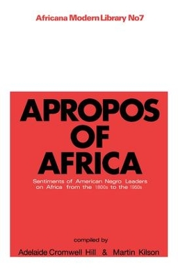 Apropos of Africa by Martin Kilson