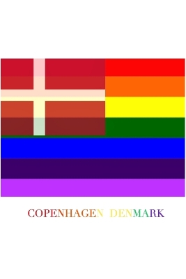 COPENHAGEN DENMARK Gay pride flag blank journal: DENMARK Gay pride flag blank journal book