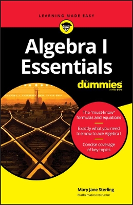 Algebra I Essentials For Dummies book