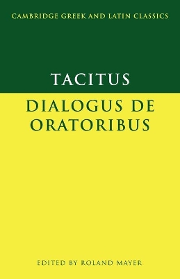 Tacitus: Dialogus de oratoribus book