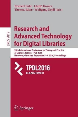 Research and Advanced Technology for Digital Libraries book