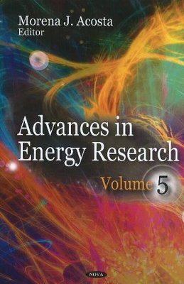 Advances in Energy Research by Morena J Acosta