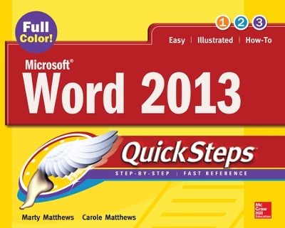 Microsoft (R) Word 2013 QuickSteps book