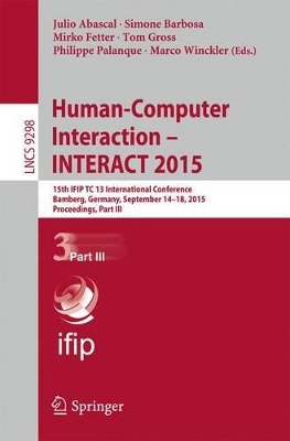 Human-Computer Interaction - INTERACT 2015 book
