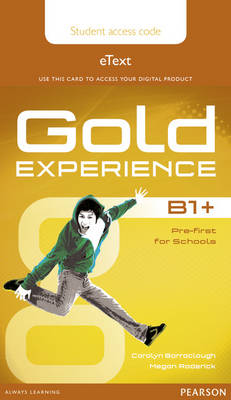 Gold Experience B1+ eText Student Access Card book