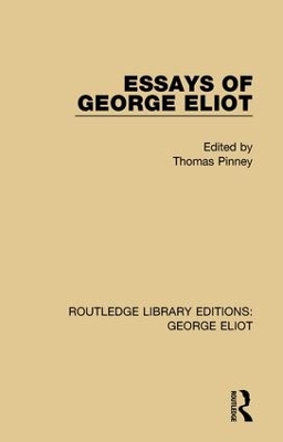 Essays of George Eliot by Thomas Pinney