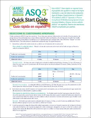 Ages & Stages Questionnaires® (ASQ®-3): Quick Start Guide (Spanish) / Guia Rapida En Espanol: A Parent-Completed Child Monitoring System book