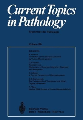 Current Topics in Pathology / Ergebnisse der Pathologie by H.-W. Altmann