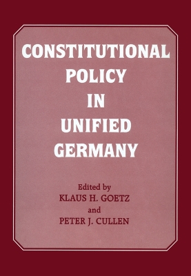 Constitutional Policy in Unified Germany book
