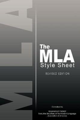 The MLA Style Sheet: Revised Edition book