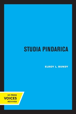 Studia Pindarica by Elroy Bundy