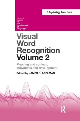 Visual Word Recognition Volume 2 book