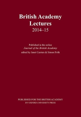 British Academy Lectures 2014-15 book