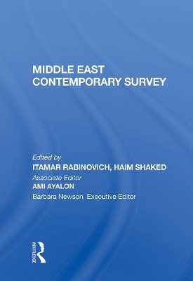 Middle East Contemporary Survey, Volume Xi, 1987 by Itamar Rabinovich