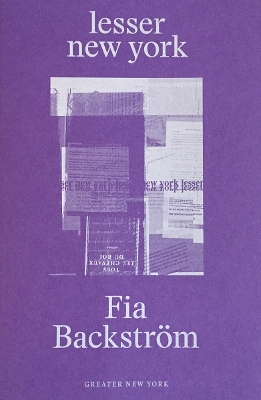 Fia Backstrom - Lesser New York book