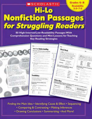 Hi-Lo Nonfiction Passages for Struggling Readers: Grades 6-8 book