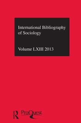 IBSS: Sociology by Compiled by the British Library of Political and Economic Science