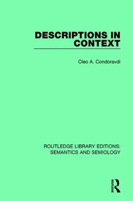 Descriptions in Context by Cleo A. Condoravdi