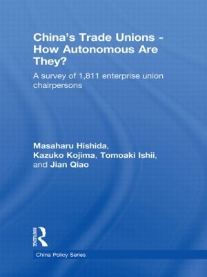 China's Trade Unions - How Autonomous Are They? book