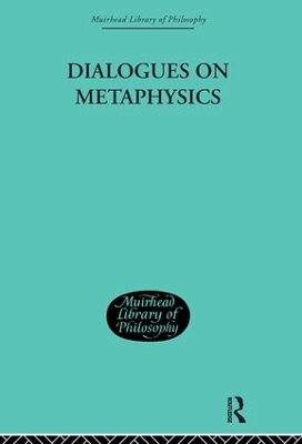 Dialogues on Metaphysics by Nicolas Malebranche