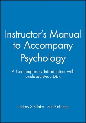 Instructor's Manual to Accompany Psychology book