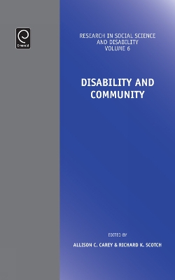 Disability and Community book