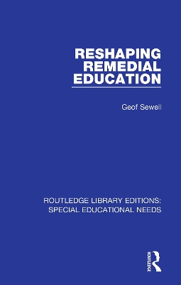 Reshaping Remedial Education book