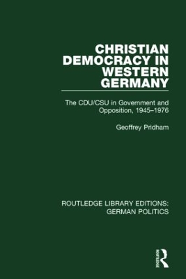 Christian Democracy in Western Germany book